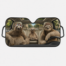 Sloths Custom Car Windshield Sunshades