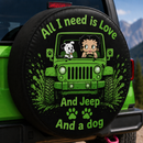 Green Betty Boop Love Jeep Dog Car Spare Tire Cover
