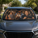 B99 Corgi Dog Custom Car Windshield Sunshades