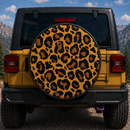 Leopard Pattern Skin Custom Jeep Wheel Cover With Camera Hole