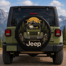 Snoopy Camping Jeep Custom Wheel Cover With Camera Hole