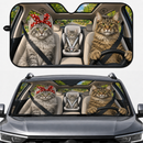 Maine Coon Cat Family Custom Car Windshield Sunshades