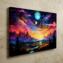 Psychedelic Starry Sky Planets - Living Room - Canvas Wall Art - Print - Wall Decor