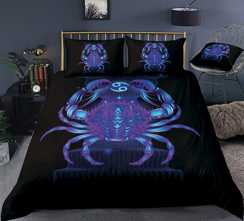 Cancer 12 Zodiac Bedding Set Duvet Cover And 2 Pillowcases Nearkii