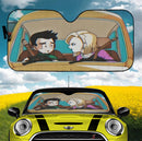 Dragon Ball Krillin And 18 Driving Car Auto Sunshades
