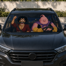 Dragon Ball Fat Buu And Satan Custom Car Windshield Sunshades