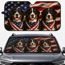 Bernese USA Flag Custom Car Windshield Sunshades