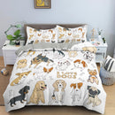 I Love Dogs Bedding Set Duvet Cover And 2 Pillowcases Nearkii