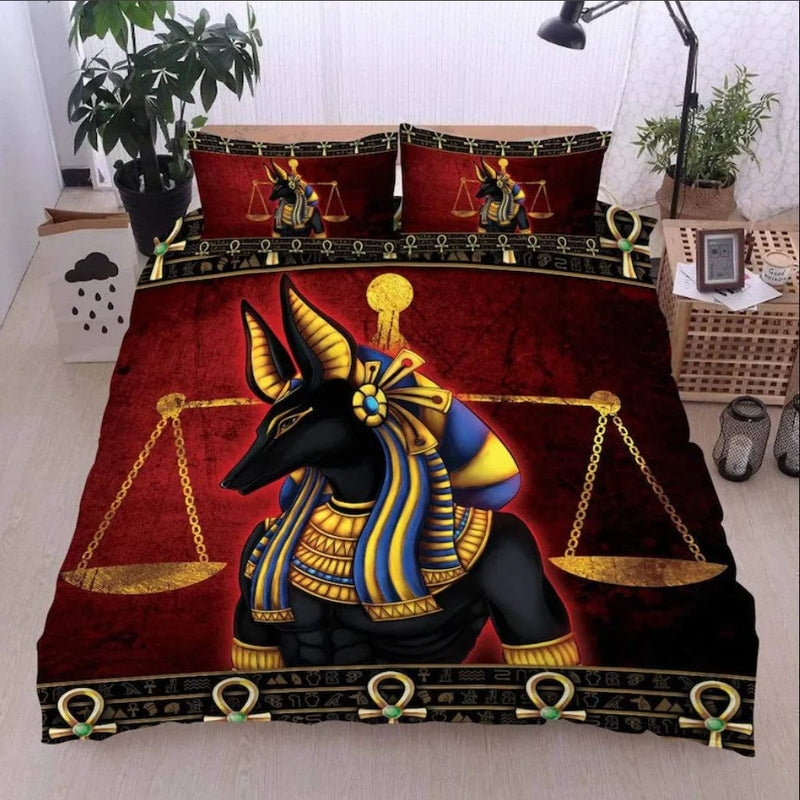 Ancient Egyptian Mythology Culture Bedding Set Duvet Cover And 2 Pillowcases Nearkii