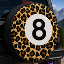 Leopard 8 Ball Custom Jeep Wheel Cover With Camera Hole