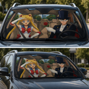 Tuxedo Mask And Sailor Moon Custom Car Windshield Sunshades