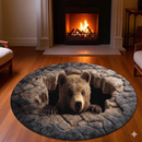 3D Bear Carpet Round Rug