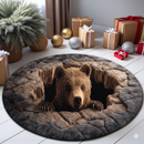 3D Bear Carpet Round Rug