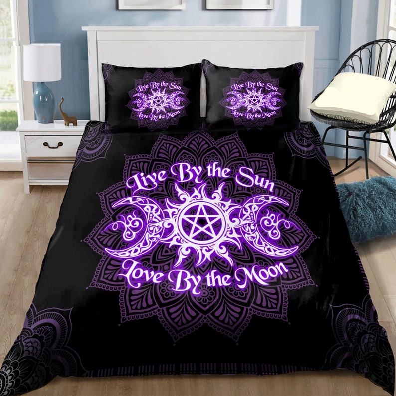 Beautiful Mandala Wicca Bedding Set Duvet Cover And 2 Pillowcases Nearkii