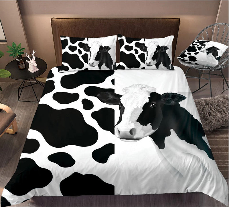 Cow Print Bedding Set Duvet Cover And 2 Pillowcases Nearkii