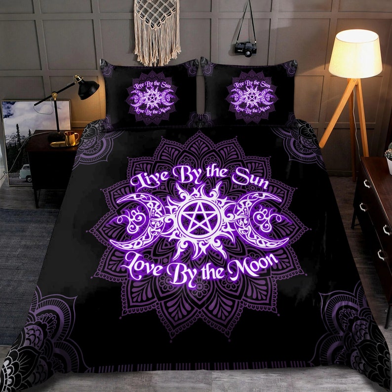 Beautiful Mandala Wicca Bedding Set Duvet Cover And 2 Pillowcases Nearkii