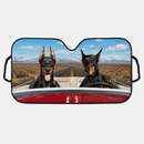 Doberman Dogs Custom Car Windshield Sunshades