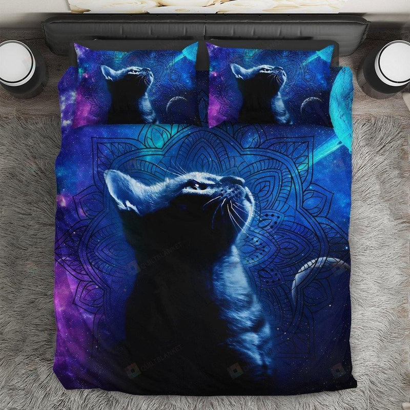 Cat Mandala Bedding Custom Name Duvet Bedding Set Duvet Cover And 2 Pillowcases Nearkii