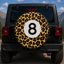 Leopard 8 Ball Custom Jeep Wheel Cover With Camera Hole