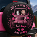 Pink Betty Boop Love Jeep Dog Car Spare Tire Cover