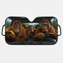 Orangutan Family Custom Car Windshield Sunshades