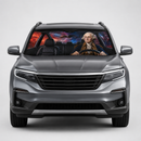 George Washington Driving Custom Car Windshield Sunshades