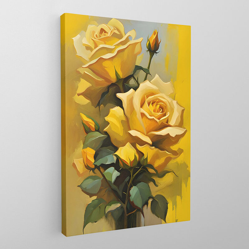 Yellow Flower - Living Room - Canvas Wall Art - Print - Wall Decor