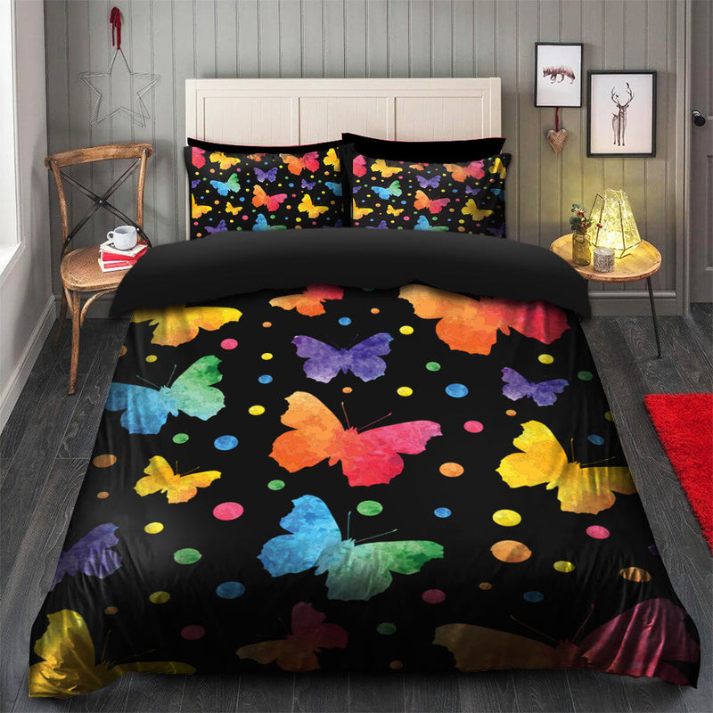 Butterfly Water Color Bedding Set Duvet Cover And 2 Pillowcases Nearkii