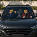 Full Metal Alchemist Anime Edward Riza And Alphonse Custom Car Windshield Sunshades