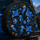 Jellyfish Ray Hippocampus Ocean Symphony Custom Jeep Wheel Cover With Camera Hole