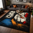 Gundam Face Retro Rectangular Area Rug