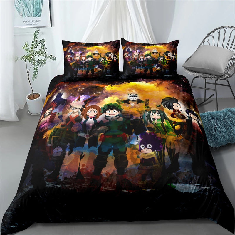 Pieces My Hero Academia Bedding Set Duvet Cover And 2 Pillowcases Nearkii