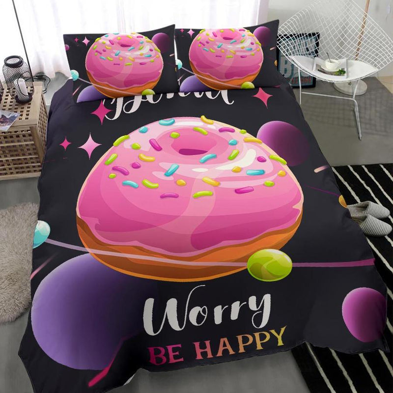 Galaxy Donut Bedding Set Bedding Set Duvet Cover And 2 Pillowcases Nearkii