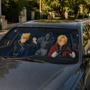 Full Metal Alchemist Anime Edward Riza And Alphonse Custom Car Windshield Sunshades
