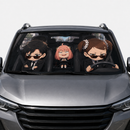 Spy X Family Becky Damian And Anya Custom Car Windshield Sunshades