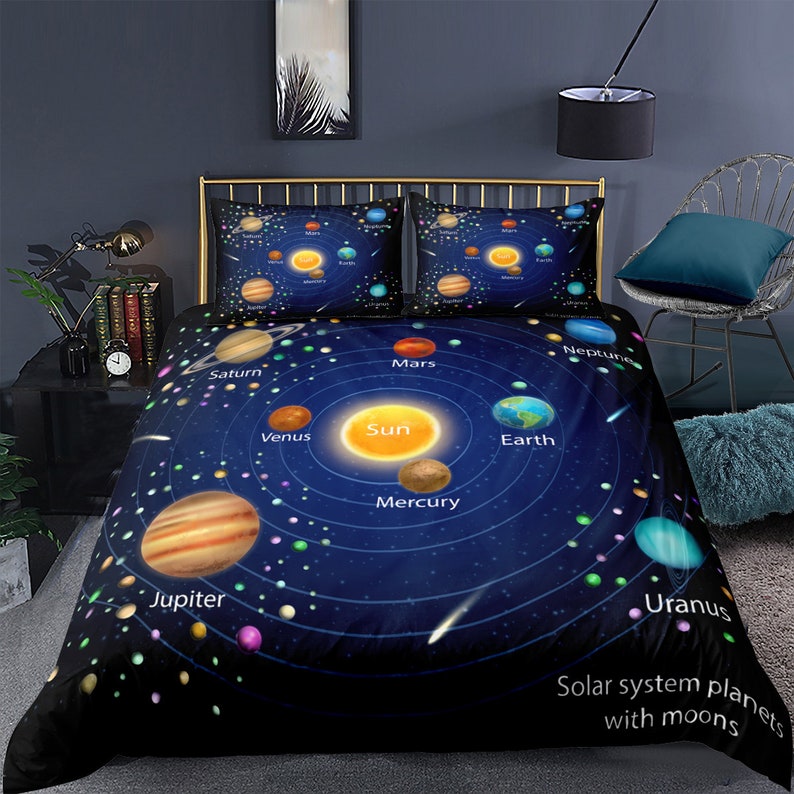 Galaxy Duvet Bedding Set Duvet Cover And 2 Pillowcases Nearkii