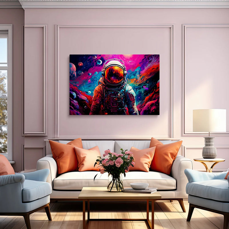 Psychedelic Astronaut NASA - Living Room - Canvas Wall Art - Print - Wall Decor