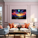 Psychedelic Starry Sky Planets - Living Room - Canvas Wall Art - Print - Wall Decor