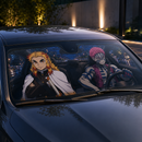 Demon Slayer Akaza Rengoku Custom Car Windshield Sunshades