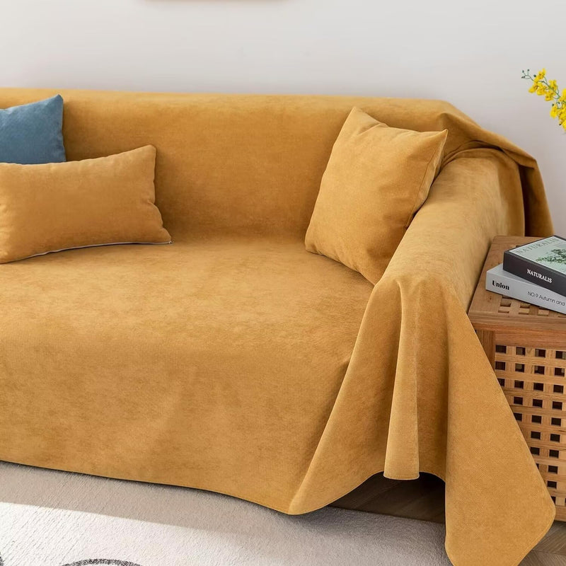 Waterproof Yellow Boho Couch Covers - Sofa Covers Bohemian - Gift