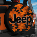 Camo Orange Jeep Car Spare Tire Cover