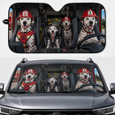 Dalmatian Dogs Fire Truck Custom Car Windshield Sunshades