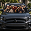 Jujutsu Kaisen Satoru Sukuna Megumi And Yuji Anime Driving Custom Car Windshield Sunshades