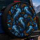 Jellyfish Ocean Symphony Custom Jeep Wheel Cover With Camera Hole