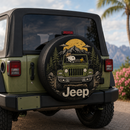 Snoopy Camping Jeep Custom Wheel Cover With Camera Hole