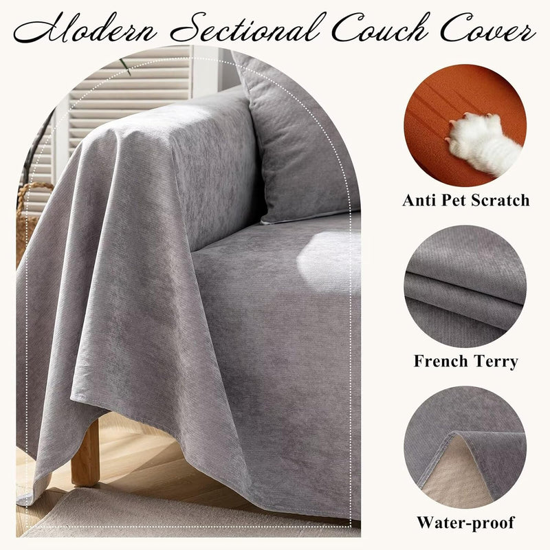 Waterproof Grey Boho Couch Covers - Sofa Covers Bohemian - Gift