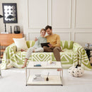 Modern Cream White Green Vintage Boho Couch Covers - Sofa Covers Bohemian - Gift