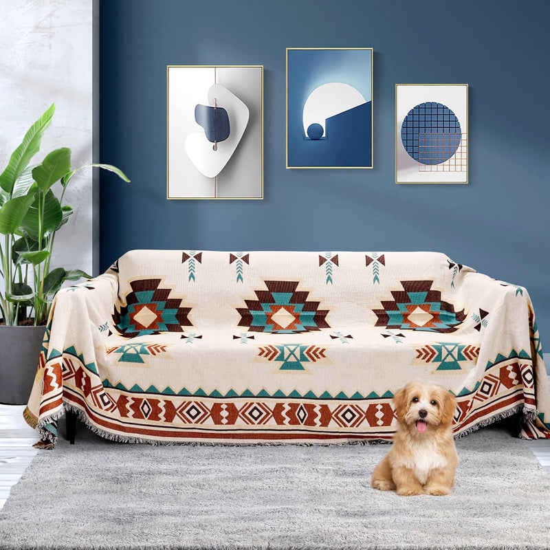 KT Vintage Boho Couch Covers - Sofa Covers Bohemian - Gift