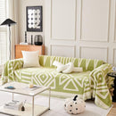 Modern Cream White Green Vintage Boho Couch Covers - Sofa Covers Bohemian - Gift