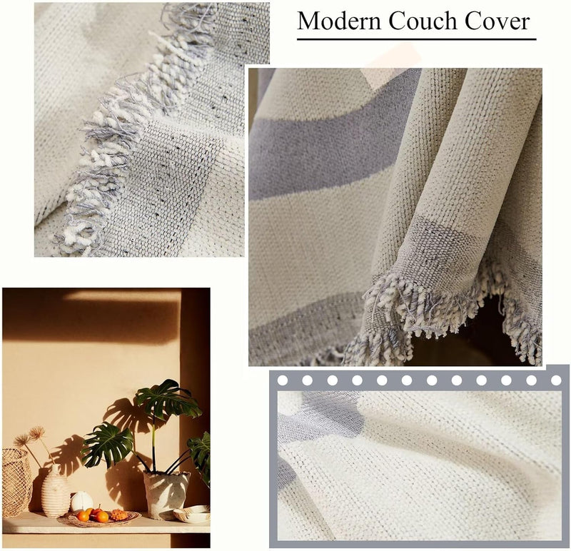 Modern Chic Gray Boho Couch Covers - Sofa Covers Bohemian - Gift